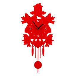 Orsina Red Acrylic Pendulum Wall Clock