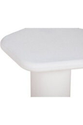 Aldgate Pentagon Side Table Textured White Stone Look - thumbnail 4