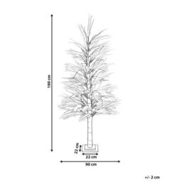 Beliani Outdoor Decoration Led Hauganes Christmas Tree 190 Cm Beige - thumbnail 3