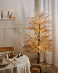 Beliani Outdoor Decoration Led Hauganes Christmas Tree 190 Cm Beige - thumbnail 2