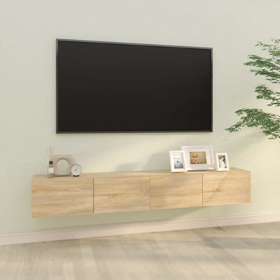 Berkfield Wall Tv Cabinets 2 Pcs Sonoma Oak 100X30X30 Cm Engineered Wood - image 1