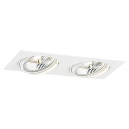 Luminosa Lighting Luminosa Olimp Plus Gu10 Twin Recessed Downlight White Structure - thumbnail 1
