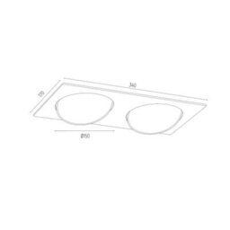 Luminosa Lighting Luminosa Olimp Plus Gu10 Twin Recessed Downlight White Structure - thumbnail 4