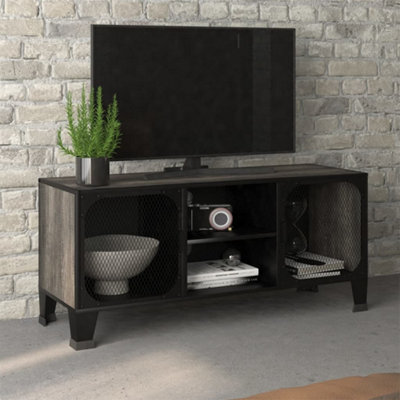 Walplus Tv Cabinet Grey 105X36X47 Cm Metal And Mdf - image 1