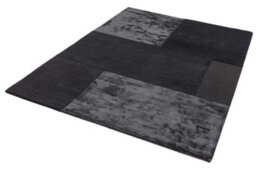 Charcoal Viscose , Wool Easy To Clean Geometric Handmade , Luxurious , Modern , Wool Rug For Living Room, Bedroom - 160Cm X 230Cm - thumbnail 3