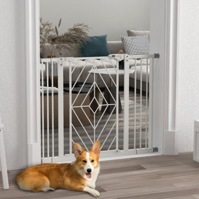 PawHut Pressure Fit Safety Gate W/ Auto Closing Door, Double Locking, 74-100Cm Openings - image 1