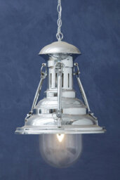 Orsina Small Copper Pendant Light, Industrial Ceiling Light With Vintage Finish, Stepped Iron Shade With Glass Base - thumbnail 4