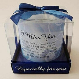 I Miss You Candle Gift Set In Box Candles Wax Message Poetic Writing Home - thumbnail 1