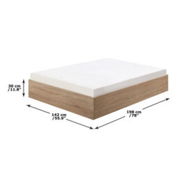Home Treats Pine Double Wooden Ottoman Bed Frame Wood Storage Bed 4Ft6 - thumbnail 4