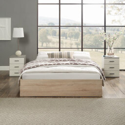 Home Treats Pine Double Wooden Ottoman Bed Frame Wood Storage Bed 4Ft6 - thumbnail 5