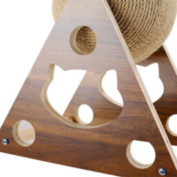 Thehotsale Triangle Cat Scratching Ball Natural Sisal Scratcher Pet Toy 17Cm(H) - thumbnail 3