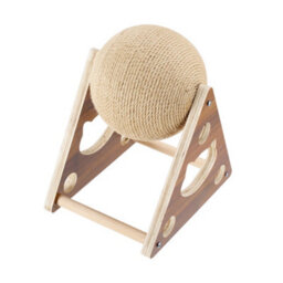 Thehotsale Triangle Cat Scratching Ball Natural Sisal Scratcher Pet Toy 17Cm(H) - thumbnail 6