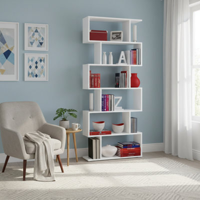 Amos Mann Furniture Venice Open Back White Gloss Bookcase - image 1