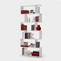 Amos Mann Furniture Venice Open Back White Gloss Bookcase - thumbnail 2