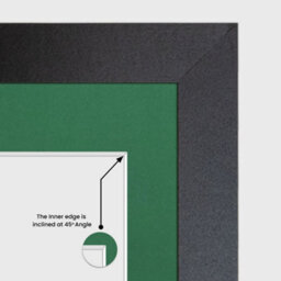 AK Frames 12X12 Black Sleek Multi Photo Frame With Emerald Mount - Holds 4 Apertures (4X) 6X4 Photos - thumbnail 7