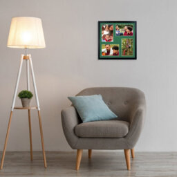 AK Frames 12X12 Black Sleek Multi Photo Frame With Emerald Mount - Holds 4 Apertures (4X) 6X4 Photos - thumbnail 3