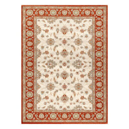 RugsX Wool Carpet Soho 477.15.la103 Osta Ornament, Frame Natural Beige Terracotta 67X130 Cm - thumbnail 2