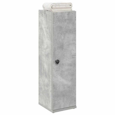 Berkfield Bathroom Cabinet With Roll Holder Concrete Grey 20.5X22X72 Cm - image 1