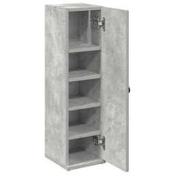 Berkfield Bathroom Cabinet With Roll Holder Concrete Grey 20.5X22X72 Cm - thumbnail 5