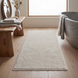 The Rug Edit Super Snug Washable Ivory Area Rug - 67X130Cm - thumbnail 1