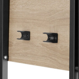 Tectake Bedside Table Phoenix Set Of 2 - Industrial Style, Foldable 2 Industrial Wood Light, Oak Sonoma - thumbnail 9