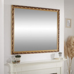 The Online Mirror Shop Wall Mirror Harlington Handcrafted And Finished Rectangular Shape With Antique Gold 120Cm X 95Cm For Hanging In Living Room - thumbnail 1