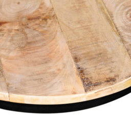 Berkfield Industrial Two Piece Coffee Table Set Rough Mango Wood Round 40 Cm/50 Cm - thumbnail 6