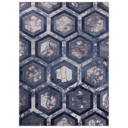 Hexagon Geometric Modern Abstract Cotton Backing Easy To Clean Rug For Living Room Bedroom And Dining Room-120Cm X 170Cm - thumbnail 6