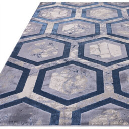 Hexagon Geometric Modern Abstract Cotton Backing Easy To Clean Rug For Living Room Bedroom And Dining Room-120Cm X 170Cm - thumbnail 9