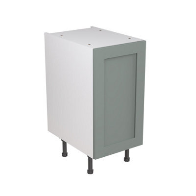 Kitchen Kit Sage Green Matt Shaker Door Base Unit Cabinet Soft Close Drawers Flatpack - 400X870mm - image 1
