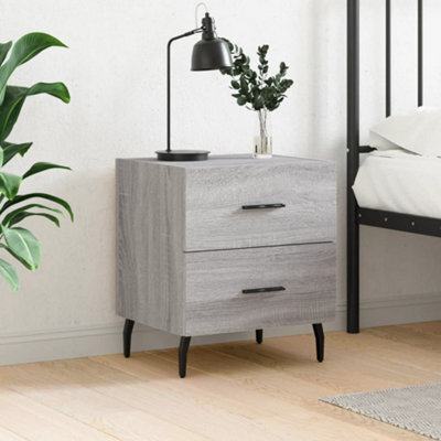 Berkfield Bedside Cabinet Grey Sonoma 40X35X47.5 Cm Engineered Wood - image 1