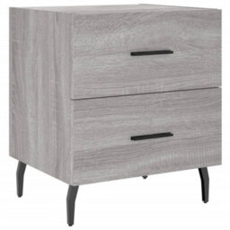 Berkfield Bedside Cabinet Grey Sonoma 40X35X47.5 Cm Engineered Wood - thumbnail 2