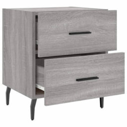 Berkfield Bedside Cabinet Grey Sonoma 40X35X47.5 Cm Engineered Wood - thumbnail 5