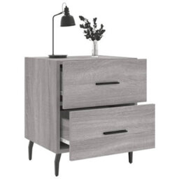 Berkfield Bedside Cabinet Grey Sonoma 40X35X47.5 Cm Engineered Wood - thumbnail 4