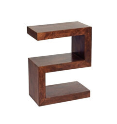 Buttercup Farm Toko Dark Mango S Shaped Display Unit - Solid Mango Wood - L30 X W45 X H60 Cm - thumbnail 4