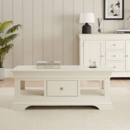 The Furniture Market Wilmslow White Painted 1 Drawer Coffee Table - thumbnail 3