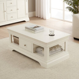 The Furniture Market Wilmslow White Painted 1 Drawer Coffee Table - thumbnail 2