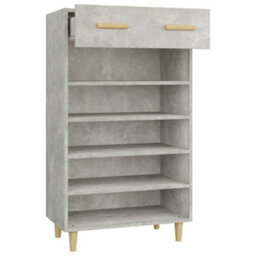 Berkfield Shoe Cabinet Concrete Grey 60X35X105 Cm Engineered Wood - thumbnail 7