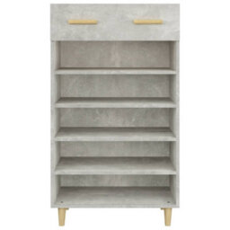 Berkfield Shoe Cabinet Concrete Grey 60X35X105 Cm Engineered Wood - thumbnail 6