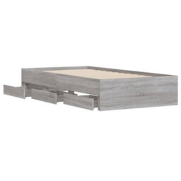 Berkfield Bed Frame With Drawers Without Mattress Grey Sonoma 90X190 Cm Single - thumbnail 5