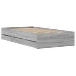 Berkfield Bed Frame With Drawers Without Mattress Grey Sonoma 90X190 Cm Single - thumbnail 8