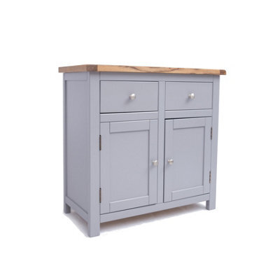 Cabinet Bits Mirano Grey 2 Drawer 2 Door Sideboard Chrome Knob - image 1