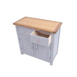 Cabinet Bits Mirano Grey 2 Drawer 2 Door Sideboard Chrome Knob - thumbnail 4