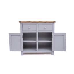 Cabinet Bits Mirano Grey 2 Drawer 2 Door Sideboard Chrome Knob - thumbnail 5