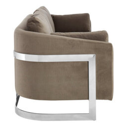 Orsina Luxe 3 Seater Grey Velvet Sofa,lounge Couch With Scatter Cushions,sofa Seat With Slim Armrests,velvet Couch - thumbnail 4