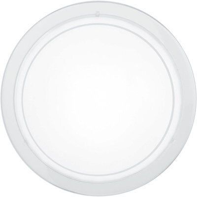 Stylish Wall Or Ceiling Flush Light With White Shade And E27 Bulb Socket - image 1