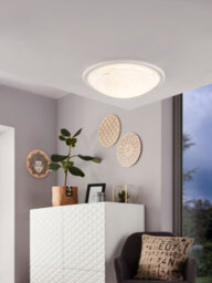 Stylish Wall Or Ceiling Flush Light With White Shade And E27 Bulb Socket - thumbnail 3