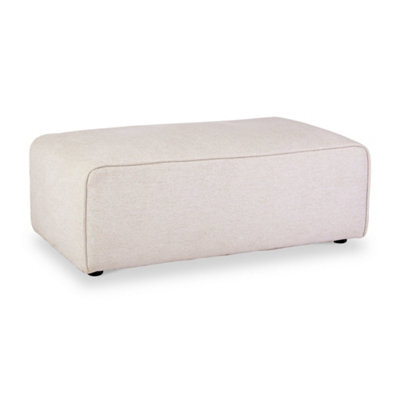 Hugo Natural Haze Xl Footstool - Fully Assembled By Roseland Furniture - image 1