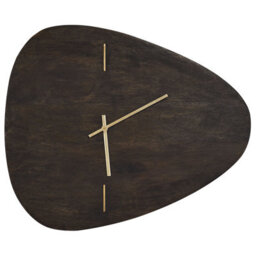 Beliani Wall Clock Loktak 56 Cm Dark Brown