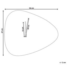 Beliani Wall Clock Loktak 56 Cm Dark Brown - thumbnail 3